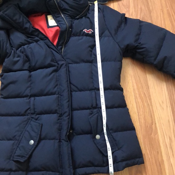 Hollister Navy Blue Puffer Jacket Sz M - Picture 7 of 7